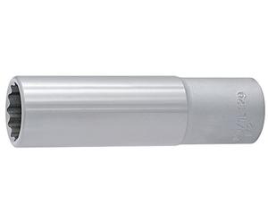 Unior 190/1L12p 12-Point Socket Spanner with Square Drive 1/2-Inch Long, 10 mm