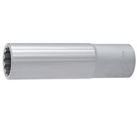 Unior 190/1L12p 12-Point Socket Spanner with Square Drive 1/2-Inch Long, 22 mm