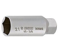 Unior 3058/2 Spark Plug Insert with Thin Walls, Internal Square Drive 3/8 Inch, 16