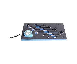 Unior 625732 - Juego de 7 llaves de carraca forjadas en bandeja SOS de 8 a 19 mm Series 964/27ASOS