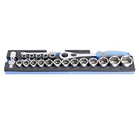 Unior 911N6P21 619470 Hex Socket Set 1/2 Inch in SOS Module Insert for Tool Box /21, Black