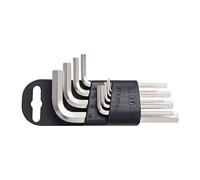 UNIOR Set Of 9 Hexagon Wrenches On Plastic Clip: Red 1,5-10mm