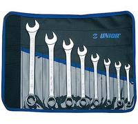 Unior Set Of Combination Wrenches, Short Type In Bag: 8-22mm