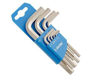 Unior Set of Hexagon Wrenches on Plastic Clip 1,5-10/9 220/3PH
