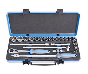 Unior Socket Set 1/2" in Metal Box - 190BI6P24