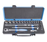 Unior Socket Set 1/2Dr In Metal Box 23Pcs Workshop Hand Tool U615327