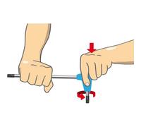 Unior T-handle Allen Wrench 2 mm Silver / Blue