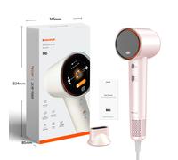 Uniorange H6 Plasma High Speed Hair Dryer (Lotus Pink), HD LCD Screen, 5 Smart Mode, 1600W Power & 1 Billion Plasma Ions, 110K RPM High-Speed Motor, Dries 5X Faster