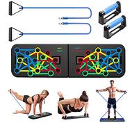 Unipampa Folding Push Up Board, 23 in 1 Bodybuilding Board, Multifunctional Bodybuilding Pump Board with Handles, Bodybuilding Board with 2 Pull Ropes, Home Fitness, Portable