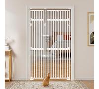 unipaws 218 cm Extra Tall Pet Gate, Adjustable Tall Cat Gate with Narrow Gap, Upgraded with 3 Support Rods & Double Lock, Pressure Mounted, Extendable 218-250cm H*89-129 cm W, No Drilling for Doorways