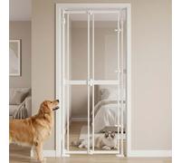 unipaws Transparent Extra Tall Cat Gate, Pressure Fit Auto-Close, 190-250 cm H x 53-86 cm W