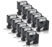 UniPlus 10x Compatible with Dymo D1 12 mm 45013 45013s S0720530 Label Tape Compatible with Dymo LabelManager 160 280 210D 360D 420P 500TS LabelPoint 150 100 250 LabelWriter 450 Duo, Black on White