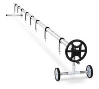 Uniprodo Pool Cover Roller - 4.2 to 5.2 m - Mobile - Stainless steel - Incl. 8 straps UNI_POOL_REEL_520