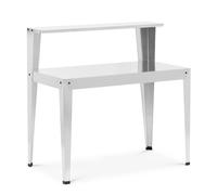 Uniprodo Potting Bench with Shelf - galvanised steel - 112 x 64 x 110 cm UNI_CF_08