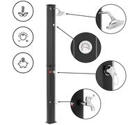 Uniprodo Solar Shower - 35 l tank - incl. Rain shower, water tap, thermometer UNI_SGS_02