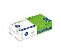 UNIPROTECT Blue nitrile 5504 Phthalate and Latex Free, Touchscreen, Puncture Resistance, Box of 100, Size L