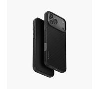 UNIQ KEVA Edge iPhone 17 Pro Max Case (Carbon Black) | Ultra-Slim Minimalist Kevlar Solid Phone Case