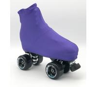 Uniq Skates Skating Boot Covers - Protective and Stylish Spandex Protection for Roller or Ice Skate Boots (Purple)