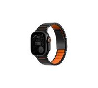 UNIQ Strova Flex Apple Watch Band 44mm 45mm 46mm 49mm - Adjustable Stainless Steel Link Bracelet Strap for Apple Watch Series 4 5 6 7 8 9 SE & Ultra 1/2 - Black