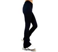 UniqGarb Figure Skating Practice Pants - Polar Fleece Thermal Black - Blue - Purple UGSP2 ice Skating Pants for Girls Women, Cozywarm Polarfleece / Black Cuff, 14 Years