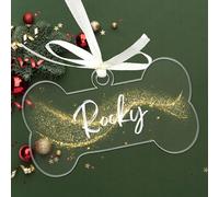 Uniqicon 25Pcs Acrylic Bone Blank Ornament for Dogs, Clear Key Chain Blanks, DIY Dog Tags, 3mm Thick Keychain Accessories