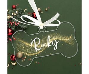 Uniqicon 25Pcs Acrylic Bone Blank Ornament for Dogs, Clear Key Chain Blanks, DIY Dog Tags, 3mm Thick Keychain Accessories