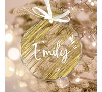 Uniqicon 25Pcs Acrylic Sheet, DIY Acrylic Blanks Ornament, Falt Clear Baubles For Crafting, 3mm 1/8 Inch Extra Thick Acrylic Discs For Wedding Table Setting, Gift Tags, Party Décor,Christmas Ornament