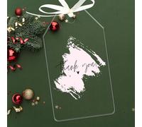 Uniqicon 25pcs Clear Acrylic Tag Blanks, DIY Crafts & Customization, Perfect for Christmas, Wedding, & More
