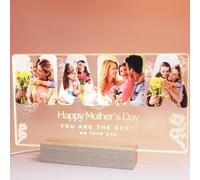 Uniqicon Mom Christmas Birthday Gifts Photo Plaque Keepsake with Led Light Stand Room Decoration Best Mom Ever Gifts for Christmas Thankgiving Valentine'S Day