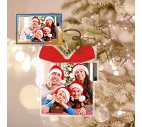 Uniqicon Personalised, 2025 Acrylic Xmas Photo Decorations Gift, Memorial Bauble For Christmas Tree, Unique First Gifts For Baby Family Mum Dad Kids Friends