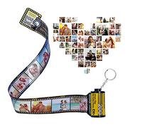 uniqicon Personalised Film Roll Photo Keychain, Unique Personalized Memory Camera Picture, F2 Customised Gifts For Birthday Dad Friend Boyfriend Mom Men Lover Kid Anniversary Day Gift