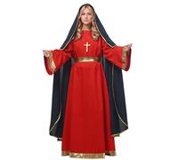 UniqKaliber Halo Virgin Mary Costume for Women, Adults Nativity Christmas Costumes Suit Biblical Costume