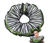 UniqKaliber Layered Clown Collar,Tulle Ruffled Fake Collar Layered Mesh Clown for Renaissance Cosplay