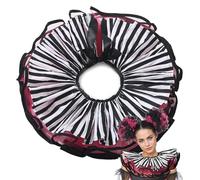 UniqKaliber Layered Clown Collar,Tulle Ruffled Fake Collar Layered Mesh Clown for Renaissance Cosplay