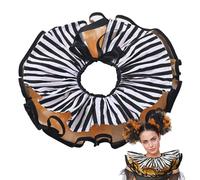 UniqKaliber Layered Clown Collar,Tulle Ruffled Fake Collar Layered Mesh Clown for Renaissance Cosplay
