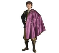 UniqKaliber Medieval Shoulder Cape Renaissance Velvet Cloak Vintage Costume Viking Capelet for Halloween Ren Faire Cosplay