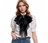 UniqKaliber Victorian Steampunk Collar Ruffle Colonial Lace Jabot Necktie Lolita Accessory