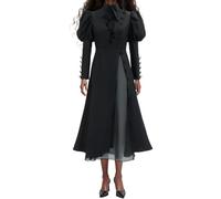 UniqKaliber Wicked Elphaba Costume for Women, Cosplay Elphaba Long Sleeve Dress Medieval Gothic Halloween Costume