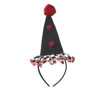 UniqKaliber Women Clown Headband,Jester Hat The Court Jester Costume Accessories for Halloween Cosplay Party