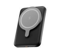 UNIQO Power Mag 5K - Power Bank 5000mAh, Wireless Charging 15W, MagSafe Magnetic PowerBank, Fast Charging, USB-C Power Delivery 20W (PD 3.1), Portable Travel Charger, Compact, Black