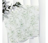 UNIQOOO 50 Pack Pre-Folded Green Grace Bloom Vellum Jackets for 5x7 Invitations, 115GSM Transparent Vellum Jacket for Vintage Themed Wedding & Events