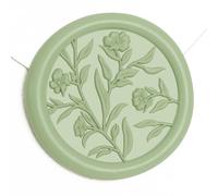 UNIQOOO Wax Seal Stickers - 3D Flower Wedding Invitation Envelope Seal Sticker, 50 Pcs Self- Adhesive Stickers, Perfect for Invitation, Christmas, Gift Wrapping (Sage Green)