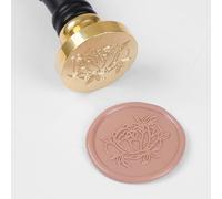 UNIQOOO Wild Floral Peony Wax Seal Stamp | Botanical Garland Stamp Perfect for Wedding Invitation, Cards, Tags, Envelope, Snail Mail, Gift Wrap, Wine Package, Bullet Journal, DIY Project