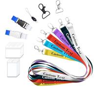 Uniqora 10-1000PCS Custom Lanyard Personalised Neck Lanyard with Picture,with Logo/Photo/Text/Name for Office, School, Event - Bulk for Event & Company Use (Personalised Classic Lanyard) 10-1000PCS