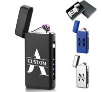 Uniqora Customised Electronic Lighter | Personalised USB Rechargeable Windproof Flameless Plasma Lighter with Battery Indicator (Upgraded) | 4 Colors for Cigarettes, Candles & Outdoor/Indoor Use