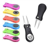 Uniqora Personalised Golf Divot Tool Kits with Ball Markers,Custom Foldable Golf Repair Tool for Men & Women,Markers Pop-up Button for Golfers,Tournaments