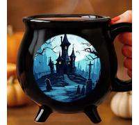 Uniqora Personalised Witch Cauldron Mug, Personalised Gothic Halloween Coffee Cup with Custom Name, Halloween Witches Mugs Gifts for Friends Women, Home & Office Gothic Decor (Style 5)