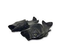 Uniqstore Sandals Tricky Fish Funny Flops Slippers Fish Slippers Creative Fish Style Beach Shoes Simulation Fish Beach Slippers for Men Women Kids Unusual Gifts Black
