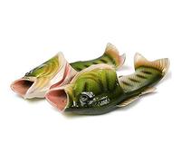 Uniqstore Sandals Tricky Fish Funny Flops Slippers Fish Slippers Creative Fish Style Beach Shoes Simulation Fish Beach Slippers for Men Women Kids Unusual Gifts Green