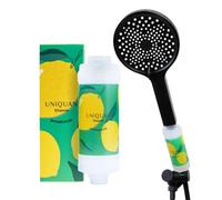 Uniquan Vitamin C Shower Filter with Aromatherapy, Soften Hard Water, Chlorine & Flouride Removal, Skin & Hair Care, Easy Installation,Universal Fit, Eco-Friendly, Made in Korea (Pop Lemon)